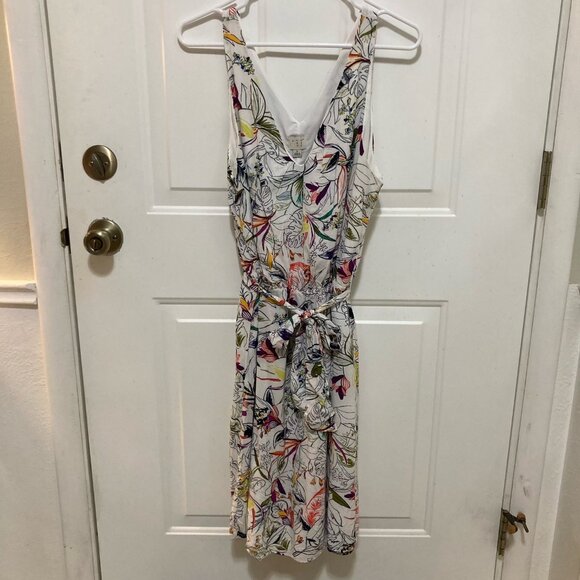 a new day Dress with V Neck White Dress Florals MUST BE BUNDLED, MARKED DOWN - Picture 2 of 12